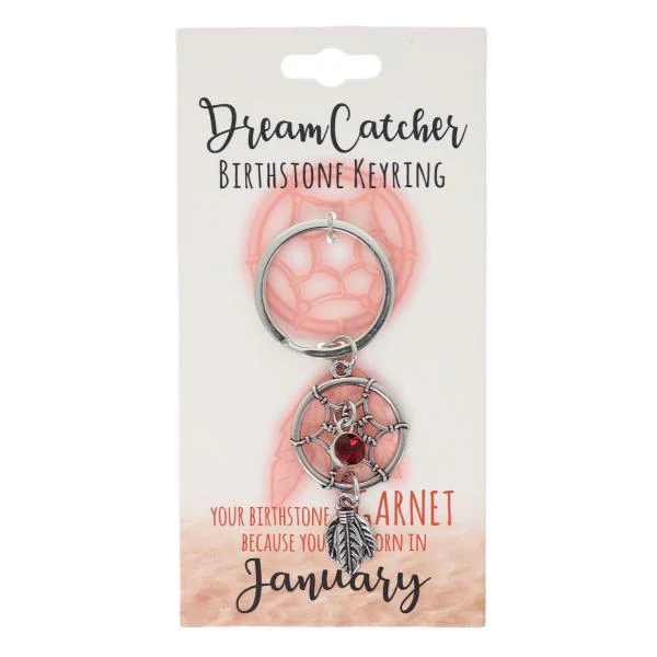 January Dream Catcher Birthstone Keyring