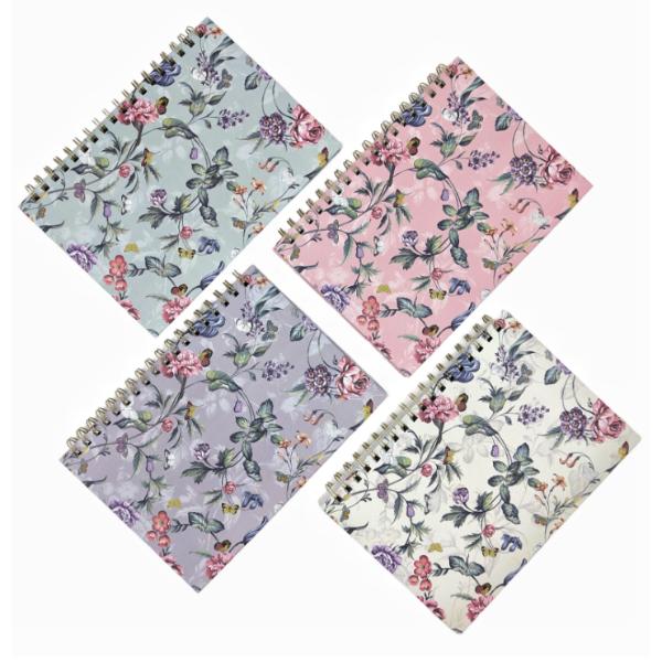 Jardin B5 Spiral Floral Notebook - 70g