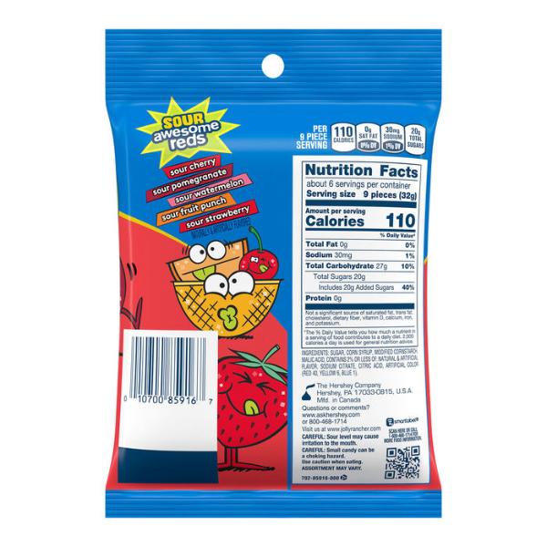 Jolly Rancher gummies awesome red peg bag 198g - Image 2