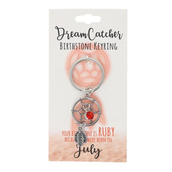 July Dream Catcher Birthstone Keyring