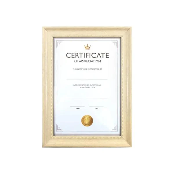 Natural Juliet A4 Certificate Frame - 210cm x 297cm