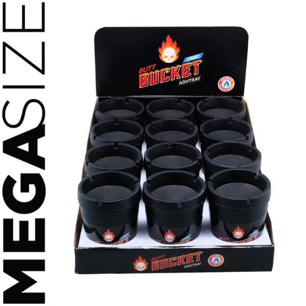 Butt Bucket Removable Lid Ashtray - 13cm x 10cm