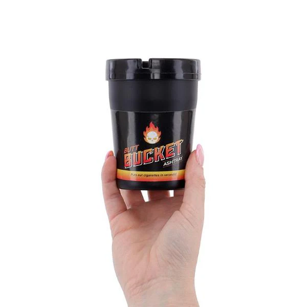 Butt Bucket Removable Lid Ashtray - 13cm x 10cm - Image 2