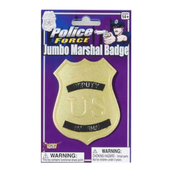 Jumbo Gold Marshal Badge