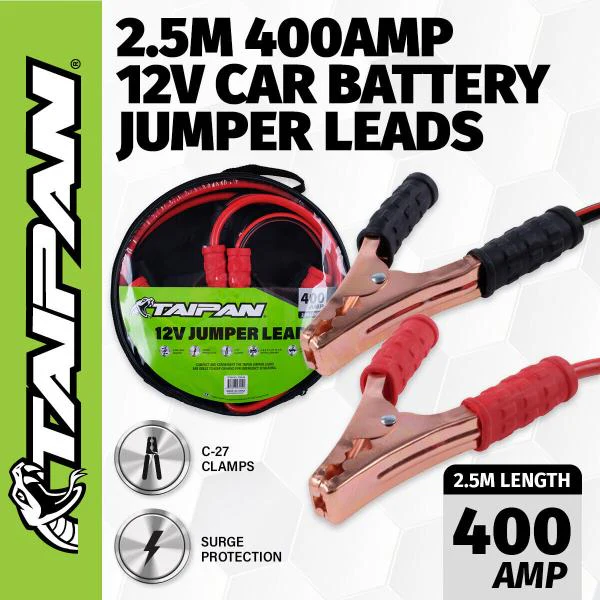 Taipan 400A C-27 Clamps & Surge Protection Jumper Lead Cables - 250cm - Image 6