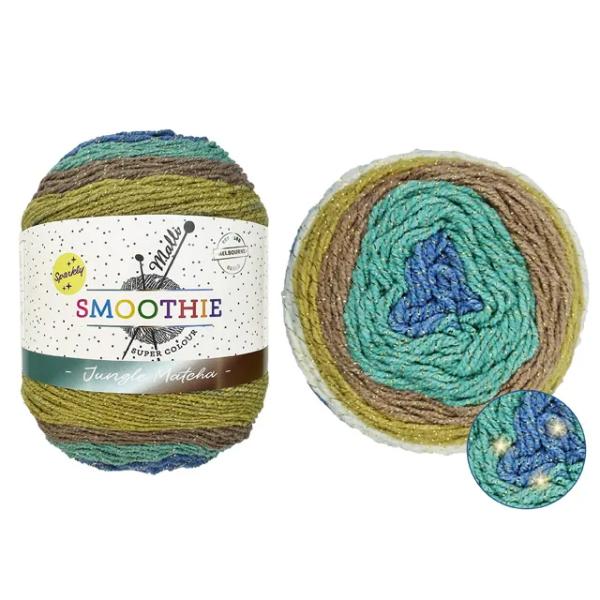 Jungle Matcha Metallic Smoothie Yarn - 150g