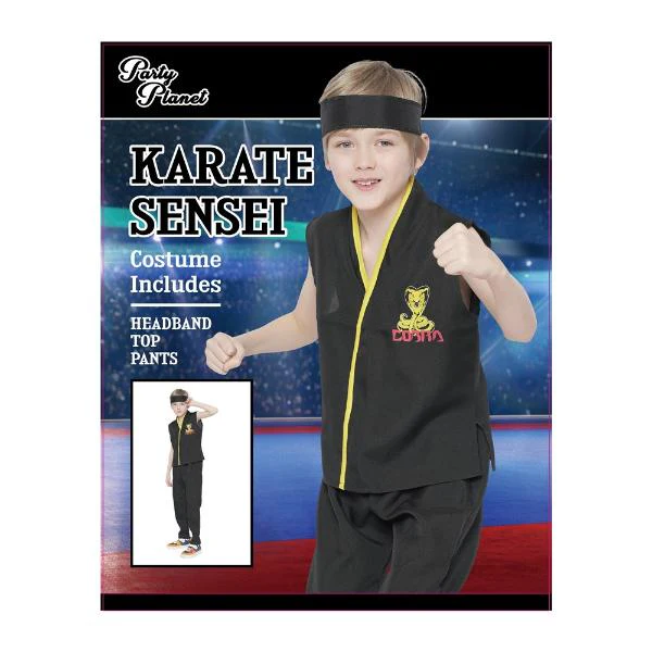 Karate Sensei Boys Costume - 9 - 10 Years - Image 2
