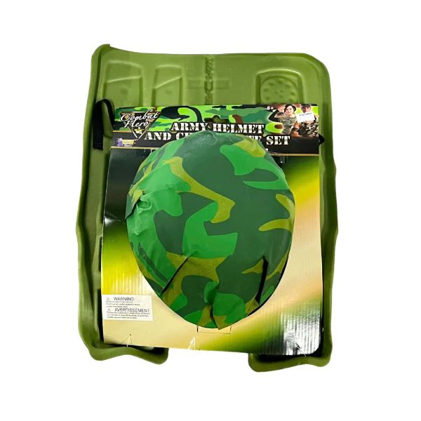 Kids Army Green Vest & Helmet - Image 2