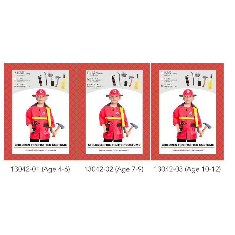 Kids Fire Fighter Costume - L (4-6 years) - Image 2