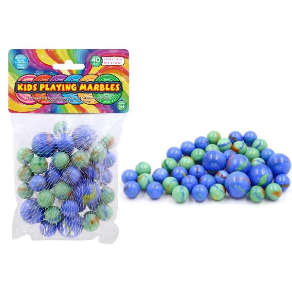 200 Pack Kids Blue & Green Marbles