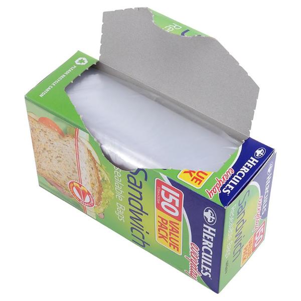 150 Pack Kitchen Consumables Sandwich Bags - 16.5cm x 15.5cm