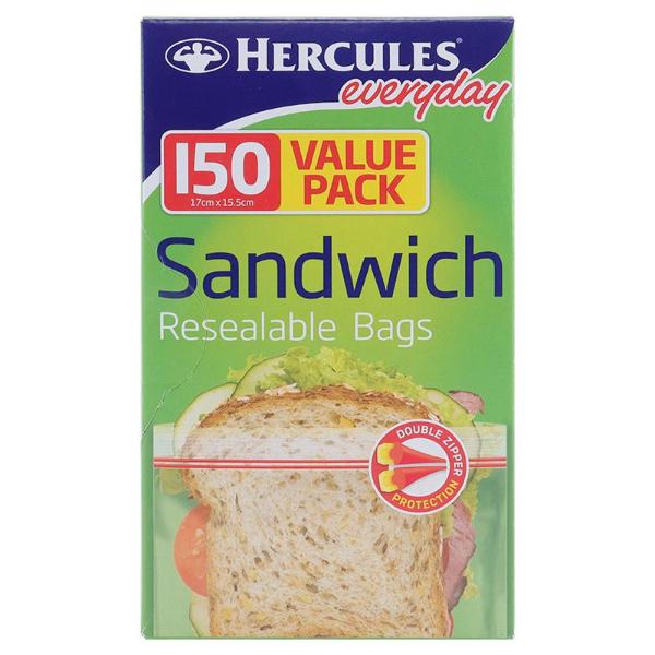 150 Pack Kitchen Consumables Sandwich Bags - 16.5cm x 15.5cm - Image 4