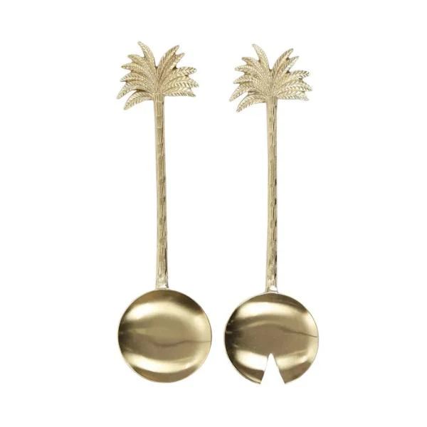 2 Pack Brass Salad Server - 7.5cm x 29cm