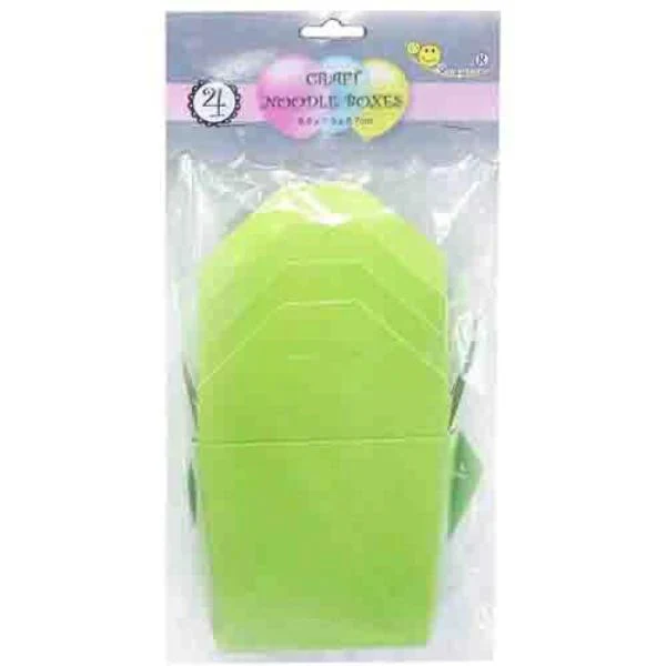 4 Pack Apple Green Paper Noodle Box - 9.5cm x 7.5cm x 8.7cm