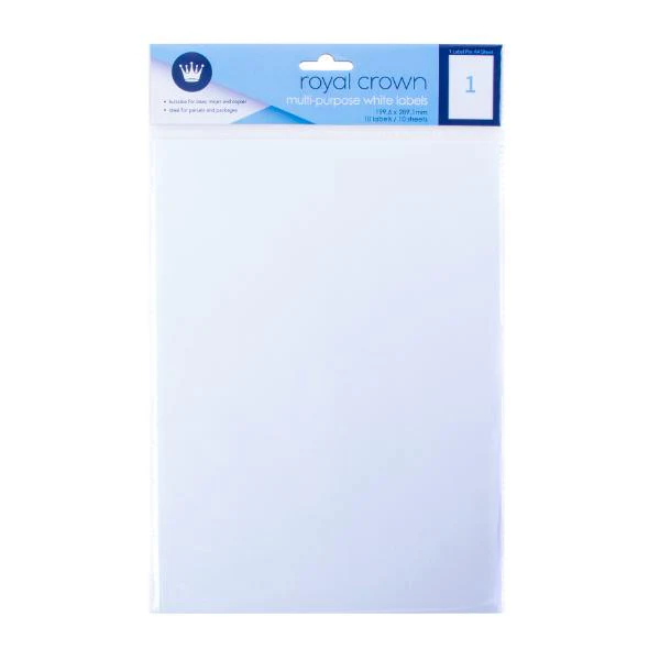 10 Pack A4 White Multi Purpose Labels
