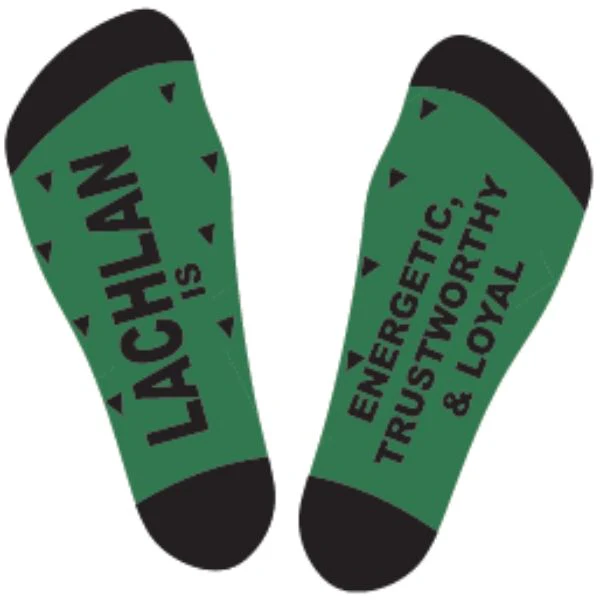 Black & Green Lachlan Bamboo Socks