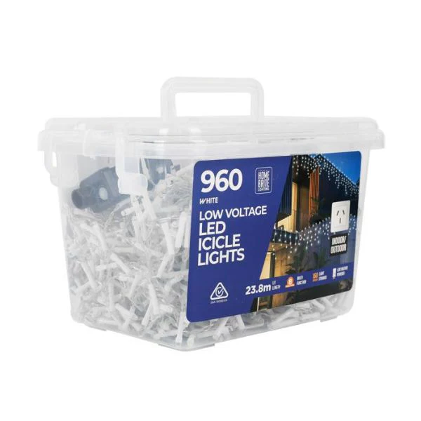 960 Pack White Led Icicle Light - 23.8m