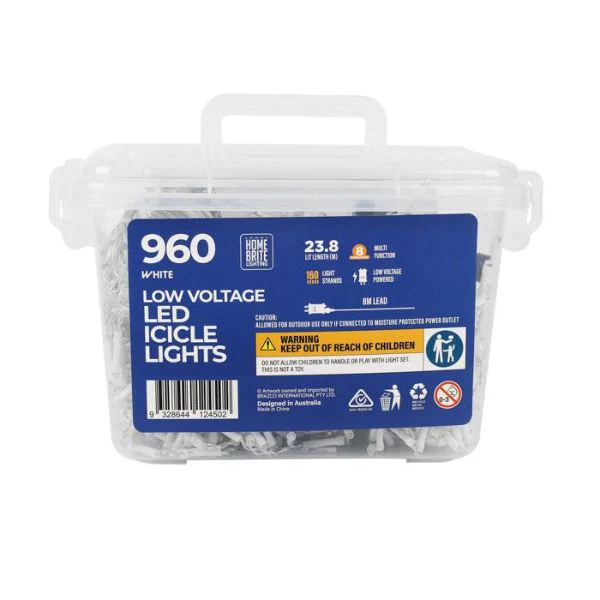 960 Pack White Led Icicle Light - 23.8m - Image 2