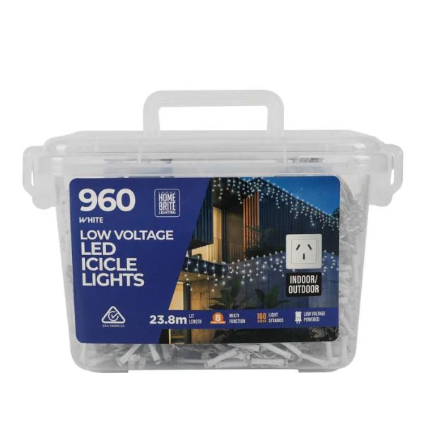 960 Pack White Led Icicle Light - 23.8m - Image 4