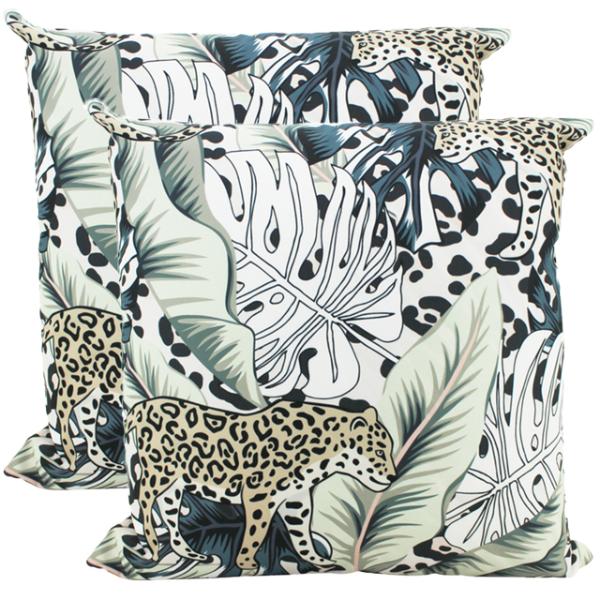 Leo On Leo Outdoor Cushion - 50cm x 50cm