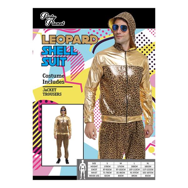 Leopard Shell Suit Men Costume - X Large