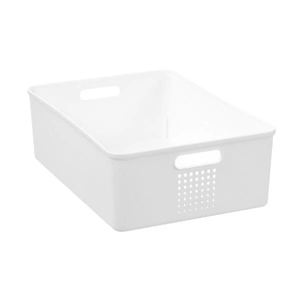 Boxsweden White Levi Storage Basket With Handles - 10L - Image 3