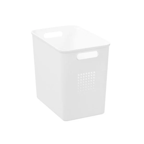 Levi White Tall Storage Basket - 8.5L | 26cm x 18cm x 23.5cm - Image 2