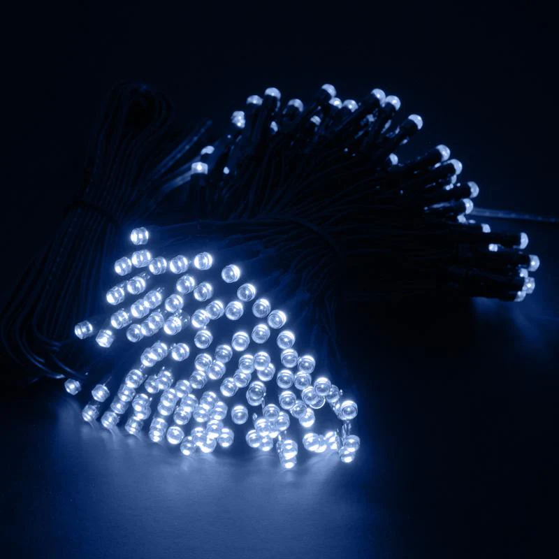 White & Blue Solar Fairy Lights - 19.5m - Image 4