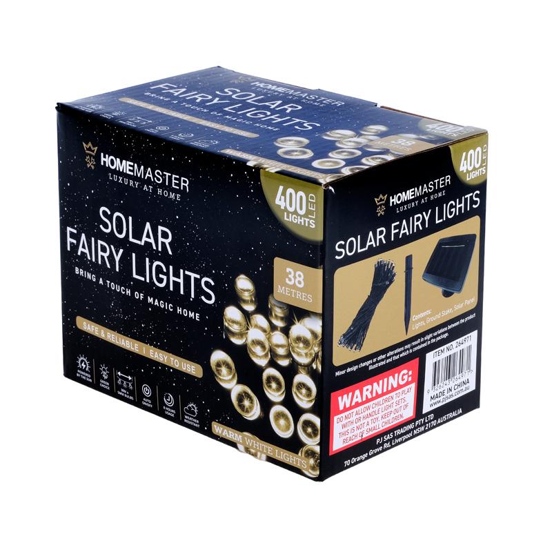 Warm White Led Solar Fairy Light - 38m - Image 3