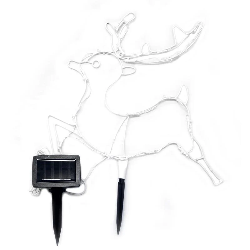 Multicolour Solar Light Led Reindeer Stakes - 47cm x 39cm x 190cm - Image 2