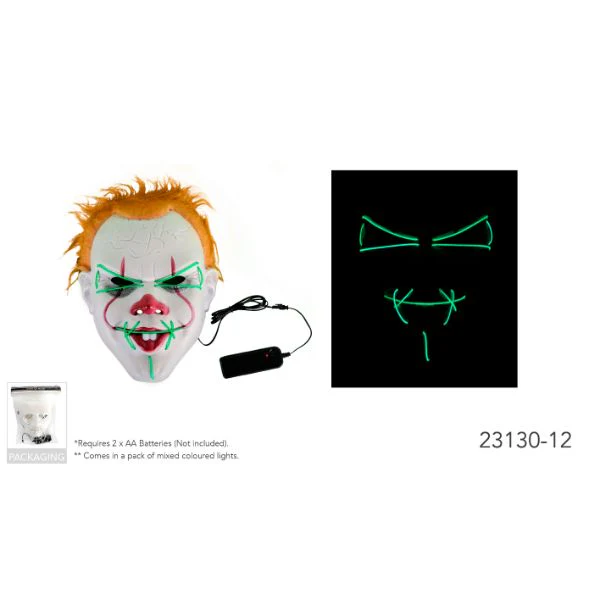 Light Up Killer Clown with hair wig was 90439 - Image 2