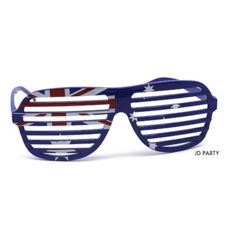 Lines Australian Party Glasses Flag