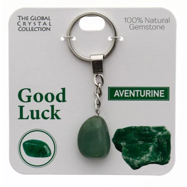 Aventurine Good Luck Gem Keyring