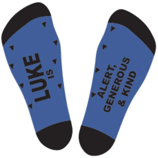 Black & Blue Luke Bamboo Socks
