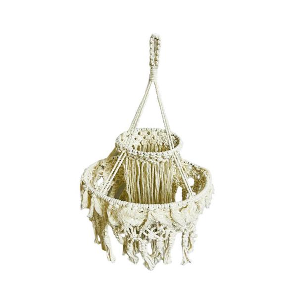 White Macrame Lamp Shade