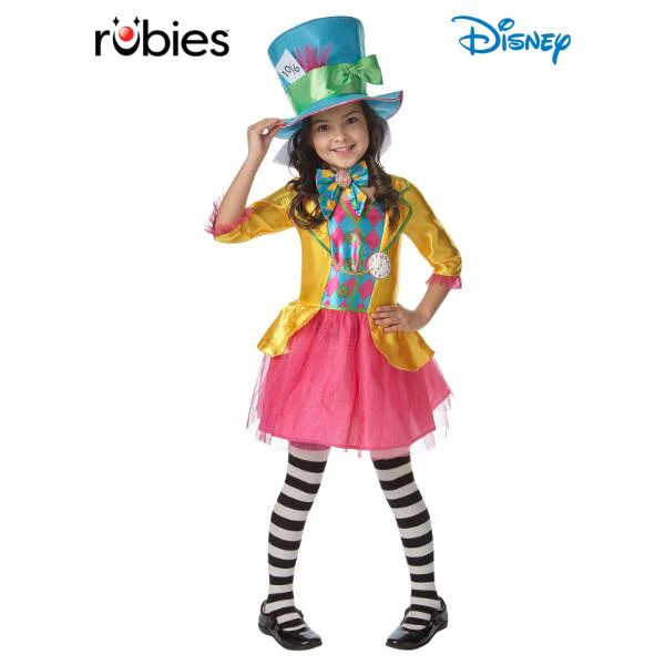 Deluxe Mad Hatter Girls Kids Costume - 3 - 5 Years