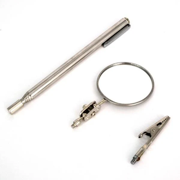 3 Pack Silver Pick Up Tool With Mirror Extends - 65cm - Image 2