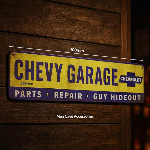 Rectangular Shape Assorted Designs Man Cave Metal Signs - 10cm x 40cm - Image 5