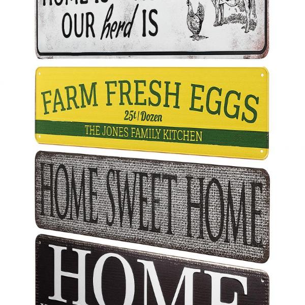 Rectangular Shape Farm House Designs Man Cave Metal Signs - 10cm x 40cm - Image 2