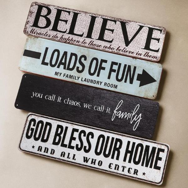 Rectangular Shape Farm House Designs Man Cave Metal Signs - 10cm x 40cm - Image 3