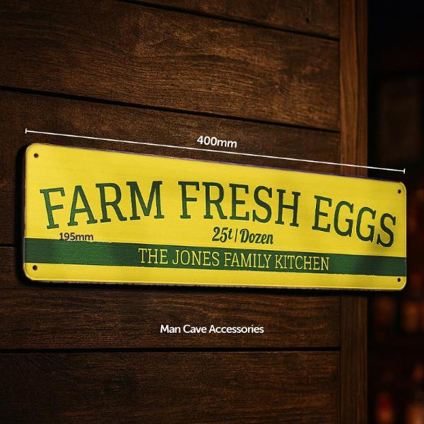 Rectangular Shape Farm House Designs Man Cave Metal Signs - 10cm x 40cm - Image 4