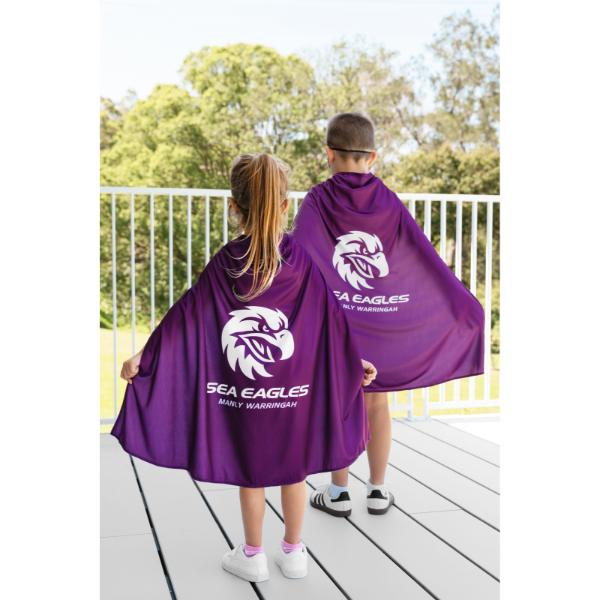 Manly Warringah Sea Eagles Youth Hero Supporter Cape - Image 3
