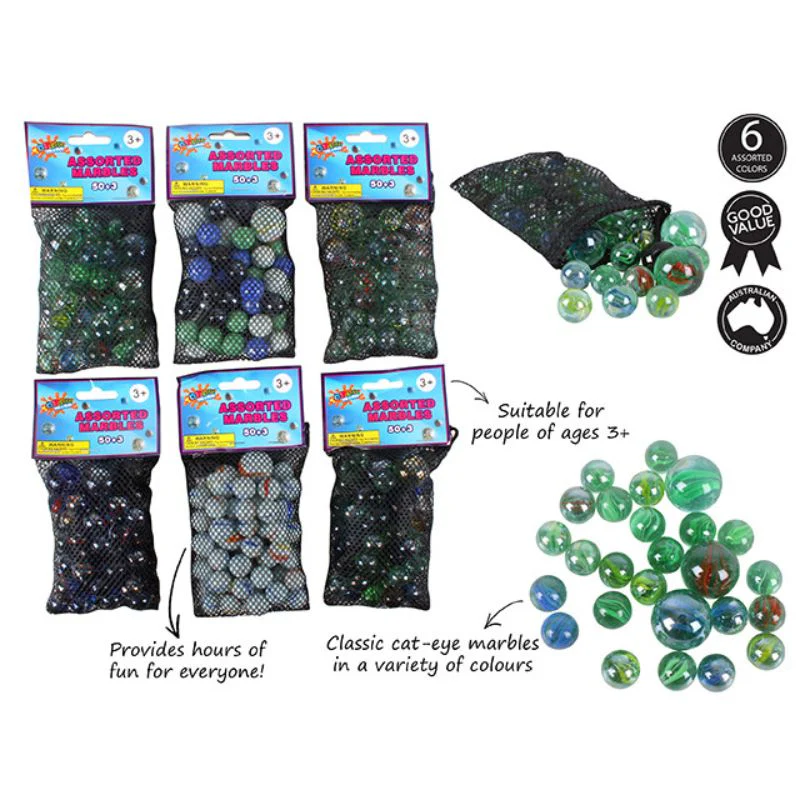 50 Pack Large Assorted Marbles - Image 2