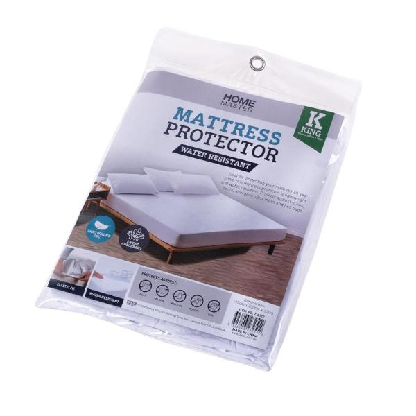 King Bed Water Resistant PVC Fitted With Elastic Mattress Protector - 195cm x 200cm x 30cm - Image 3