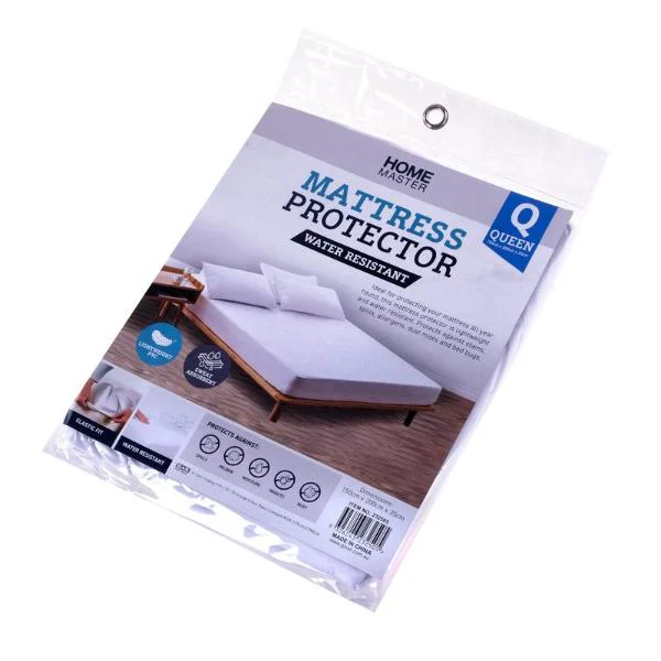 Queen Bed Water Resistant PVC Fitted With Elastic Mattress Protector - 150cm x 200cm x 35cm - Image 3