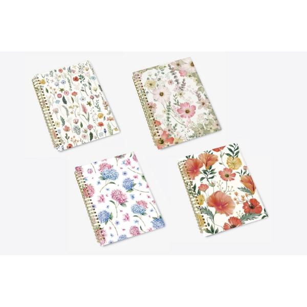 Meadow Bouquet 80 Sheets Spiral Notebook