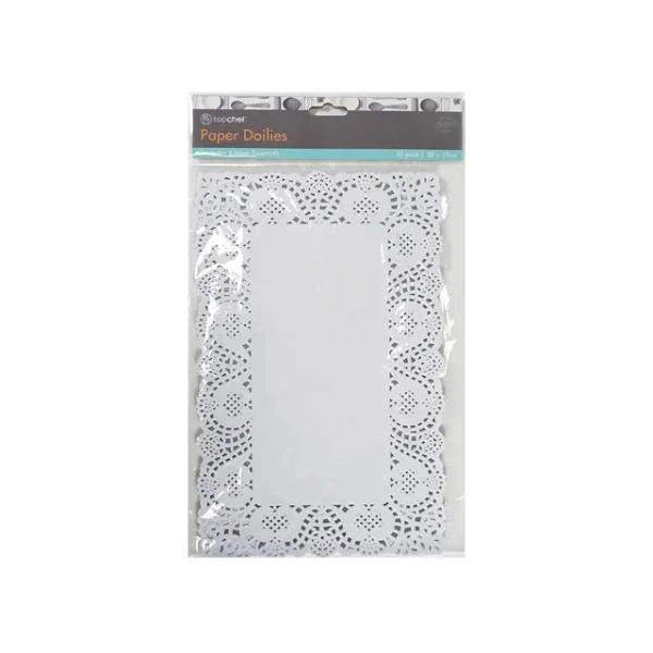 30 Pack White Medium Assorted Paper Doilies