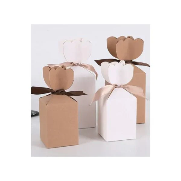 3 Pack Medium Rect Gift Box With Ribbon - 6cm x 6cm x 9cm - Image 2