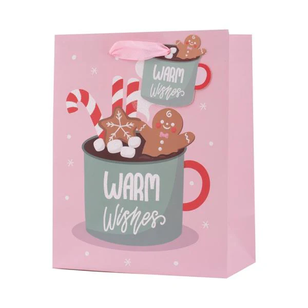 Medium Warm Wishes Gift Bag - 18cm x 23cm x 10cm