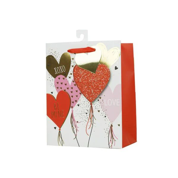 Medium Balloon Heart Gift Bag - 18 x 23cm x 10cm